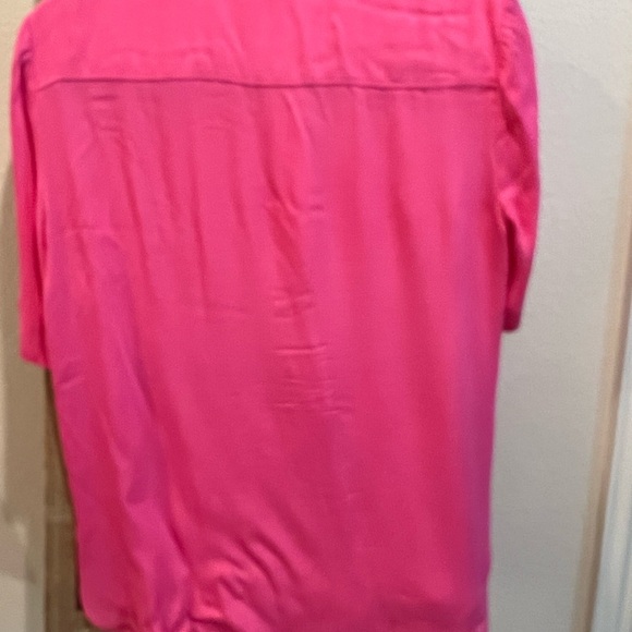 Zara Pink Short Sleeve Button Down Shirt - Picture 2 of 3